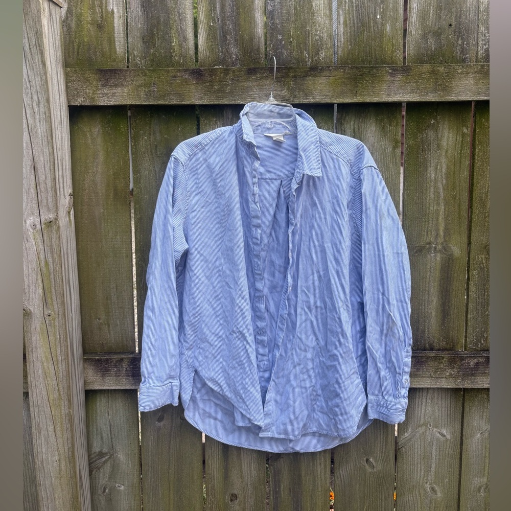 H&M Striped Blue Shirt